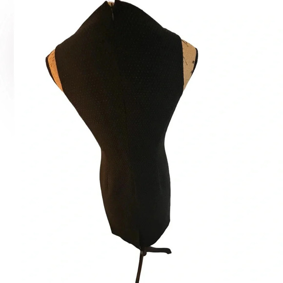 Ann Taylor Petites Black Polka Dot Dress Rayon OP - Picture 3 of 6